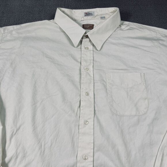 Gitman Bros Shirt Adult 22-40 Tall Beige Button Up Beige Casual Oxford Men's - Picture 8 of 15